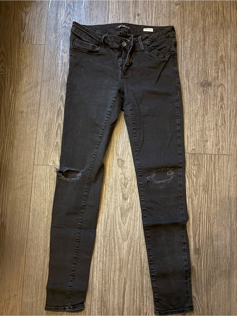 Women’s Mavi Black Ripped Skinny Jeans